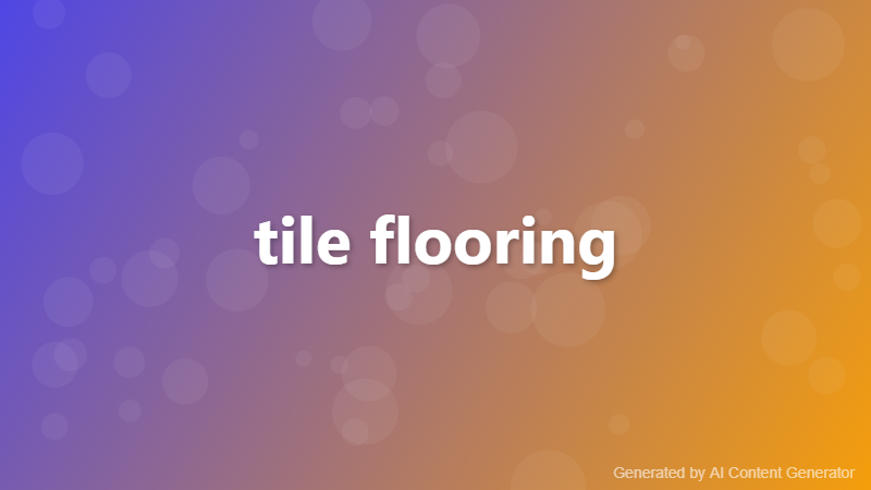 tile flooring